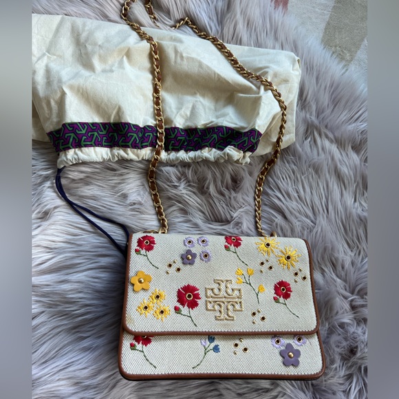 Tory Burch Floral Britten Chain Crossbody - Picture 2 of 4